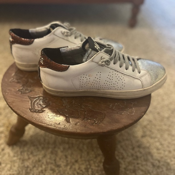 P448 Women's Sneakers in Silver and White size 40 - Picture 3 of 9